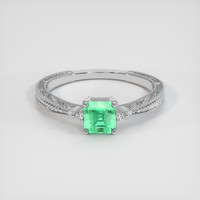 0.59 Ct. Emerald Ring, Platinum 950 1