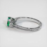 0.85 Ct. Emerald Ring, Platinum 950 4