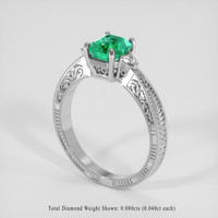 1.00 Ct. Emerald Ring, Platinum 950 2