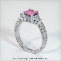 2.15 Ct. Pink Sapphire Ring, Platinum 950 2