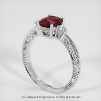1.19 Ct. Pink Sapphire Ring, Platinum 950 2