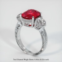 4.22 Ct. Ruby Ring, Platinum 950 2