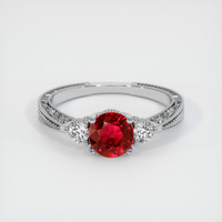 1.39 Ct. Ruby Ring, Platinum 950 1