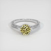 1.24 Ct. Yellow Sapphire Ring, Platinum 950 1