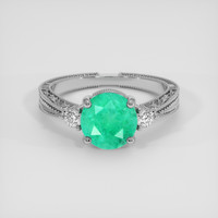 1.89 Ct. Emerald Ring, Platinum 950 1