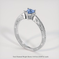 0.38 Ct. Blue Sapphire Ring, Platinum 950 2