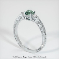 0.74 Ct. Sapphire Ring, Platinum 950 2