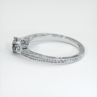 0.76 Ct. Grey Sapphire Ring, Platinum 950 4