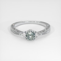 0.68 Ct. Grey Sapphire Ring, Platinum 950 1