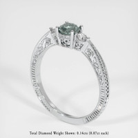 0.68 Ct. Grey Sapphire Ring, Platinum 950 2