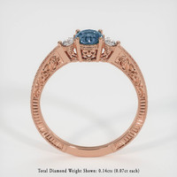 0.63 Ct. Sapphire Ring, 14K Rose Gold 2