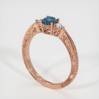 0.63 Ct. Sapphire Ring, 14K Rose Gold 3