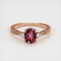 1.19 Ct. Pink Sapphire Ring, 14K Rose Gold 1