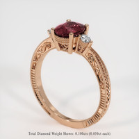 1.19 Ct. Pink Sapphire Ring, 14K Rose Gold 2