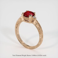 1.54 Ct. Ruby Ring, 14K Rose Gold 2