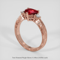 1.51 Ct. Ruby Ring, 14K Rose Gold 2