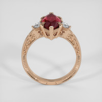 2.64 Ct. Ruby Ring, 14K Rose Gold 3