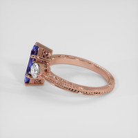 1.00 Ct. Bluish Purple Sapphire Ring, 14K Rose Gold 4