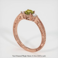0.75 Ct. Sapphire Ring, 14K Rose Gold 2