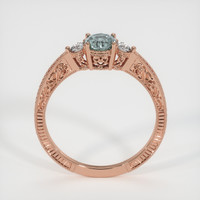 0.63 Ct. Bluish Grey Sapphire Ring, 14K Rose Gold 3