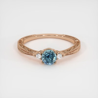 0.81 Ct. Sapphire Ring, 14K Rose Gold 1