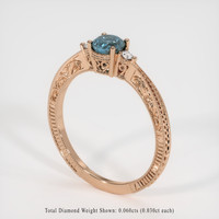 0.81 Ct. Sapphire Ring, 14K Rose Gold 2