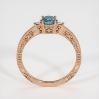 0.81 Ct. Sapphire Ring, 14K Rose Gold 3
