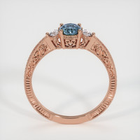 0.60 Ct. Sapphire Ring, 14K Rose Gold 3