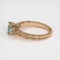 0.75 Ct. Bluish Green Sapphire Ring, 14K Rose Gold 4