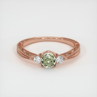 0.70 Ct. Sapphire Ring, 14K Rose Gold 1