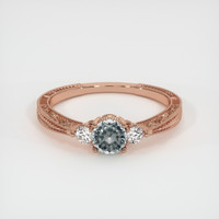 0.62 Ct. Sapphire Ring, 14K Rose Gold 1