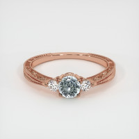 0.66 Ct. Sapphire Ring, 14K Rose Gold 1