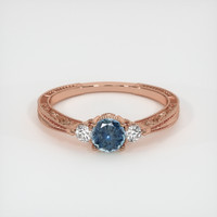 0.63 Ct. Sapphire Ring, 18K Rose Gold 1