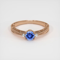 0.69 Ct. Sapphire Ring, 18K Rose Gold 1