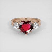 3.35 Ct. Red Spinel Ring, 18K Rose Gold 1