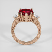 3.35 Ct. Red Spinel Ring, 18K Rose Gold 3