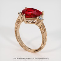 4.66 Ct. Ruby Ring, 18K Rose Gold 2