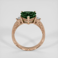 3.50 Ct. Green Sapphire Ring, 18K Rose Gold 3