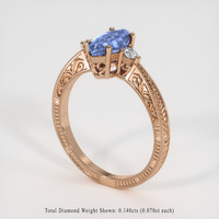 2.01 Ct. Sapphire Ring, 18K Rose Gold 2