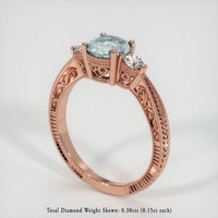 1.33 Ct. Sapphire Ring, 18K Rose Gold 2