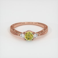 0.75 Ct. Sapphire Ring, 18K Rose Gold 1