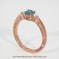 0.61 Ct. Sapphire Ring, 18K Rose Gold 2