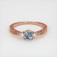 0.66 Ct. Sapphire Ring, 18K Rose Gold 1