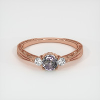 0.76 Ct. Sapphire Ring, 18K Rose Gold 1