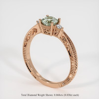 0.76 Ct. Sapphire Ring, 18K Rose Gold 2