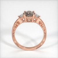 0.88 Ct. Grey Sapphire Ring, 18K Rose Gold 3