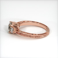 0.88 Ct. Grey Sapphire Ring, 18K Rose Gold 4