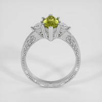 1.03 Ct. Green Tourmaline Ring, Silver 3