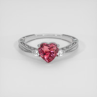2.06 Ct. Padparadscha Sapphire Ring, Silver 1