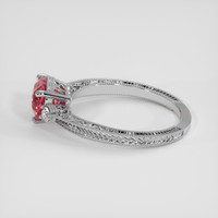 2.06 Ct. Padparadscha Sapphire Ring, Silver 4